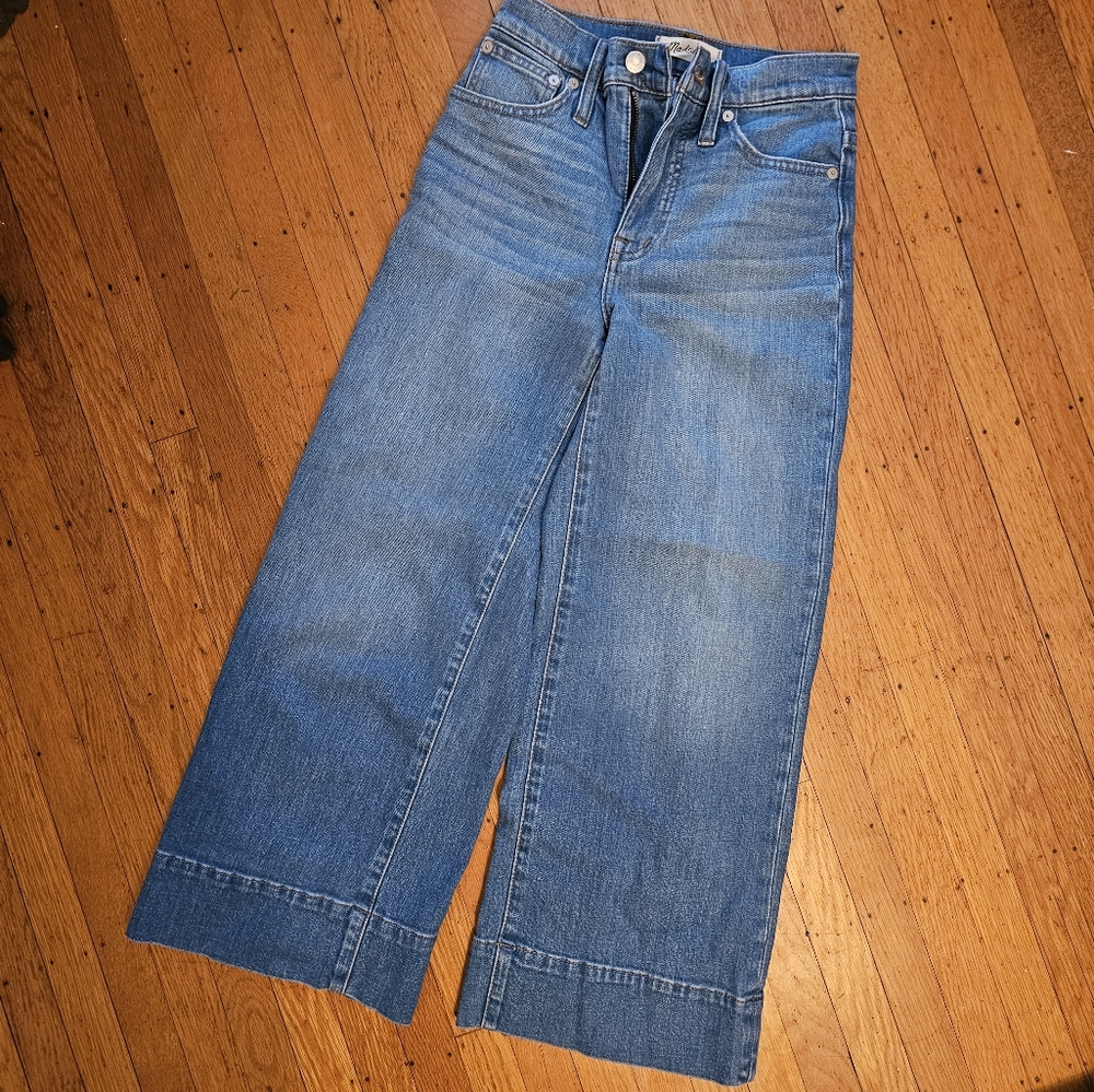 NEW Madewell wide leg crop jeans size 23 petite